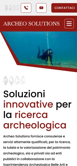 Sito ArcheoSolutions, versione mobile