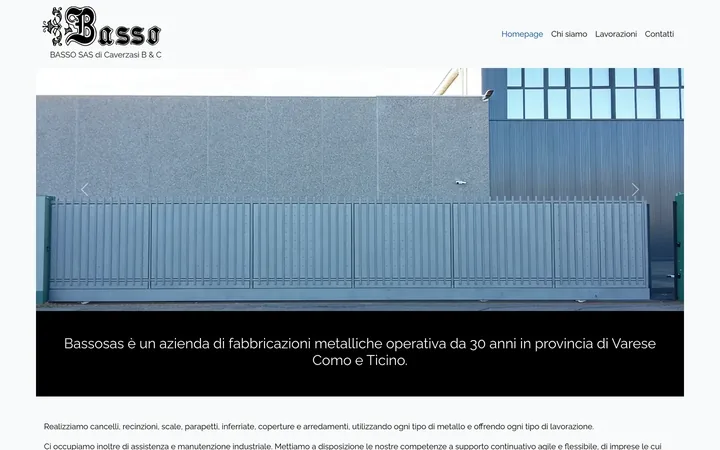 Sito Basso sas, versione desktop