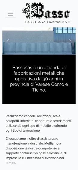 Sito Basso sas, versione mobile