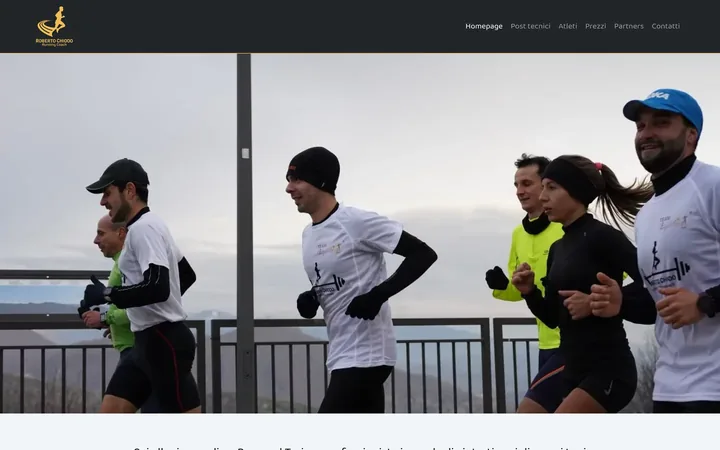 Sito Chiodo Running Coach, versione desktop