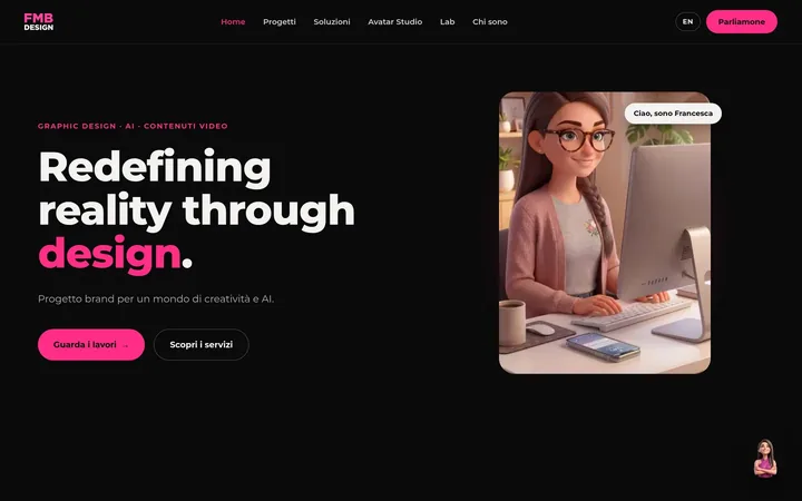 Sito FMBDesign, versione desktop