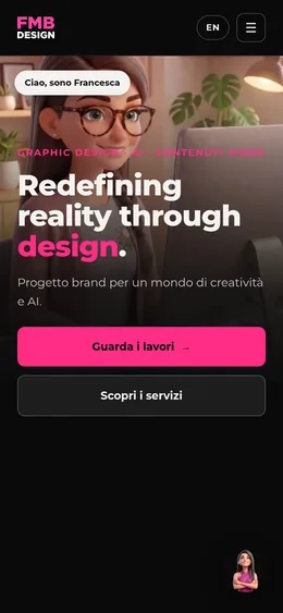 Sito FMBDesign, versione mobile