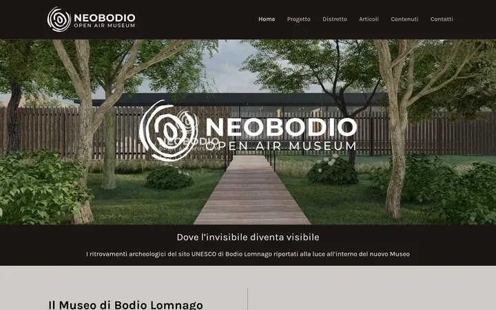 Sito NeoBodio, versione desktop