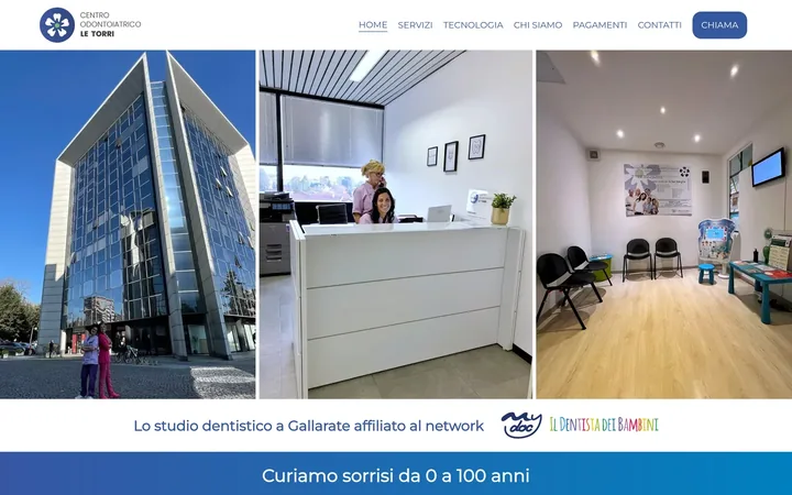 Sito Centro Odontoiatrico Le Torri, versione desktop