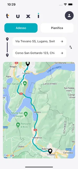 Sito TUXI, versione mobile