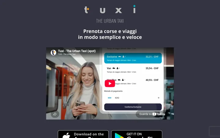 Sito TUXI, versione desktop