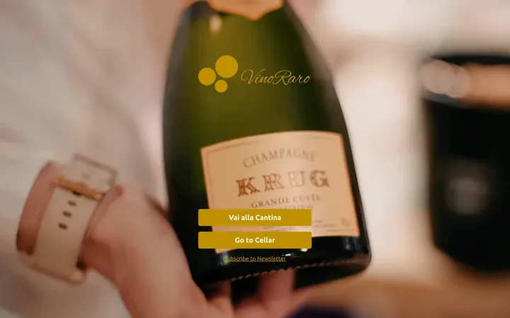 Sito Vino Raro, versione desktop